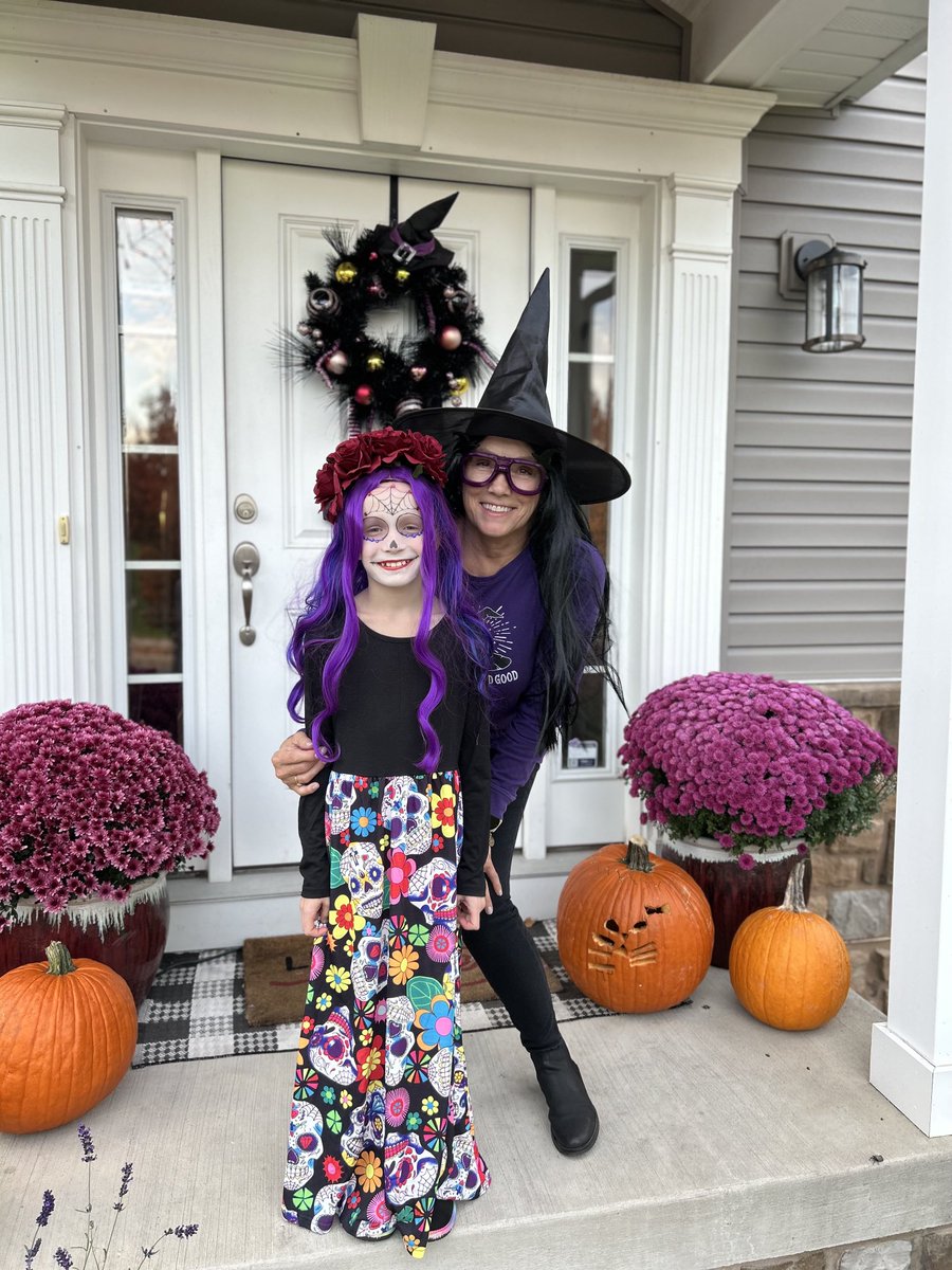 Koko was inspired by Coco and opted to be a sugar skull for Halloween 🎃 🌸💀