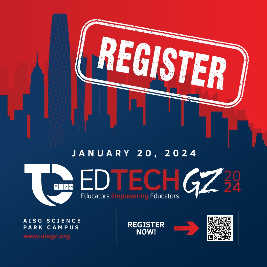 edTechEvans's tweet image. 12 weeks out... #EdTechGZ
Register now, for this free PD opportunity!
aisgz.org/careers/traini…
#AISGZ #ACAMISTech