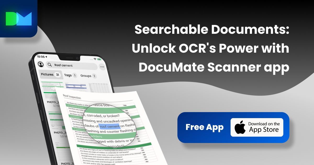 Snappii_app's tweet image. Searchable Documents: Unlocking OCR’s Power In Snappii’s DocuMate Scanner App
bit.ly/3s2p1Bs

#AI #scannerapp #documate