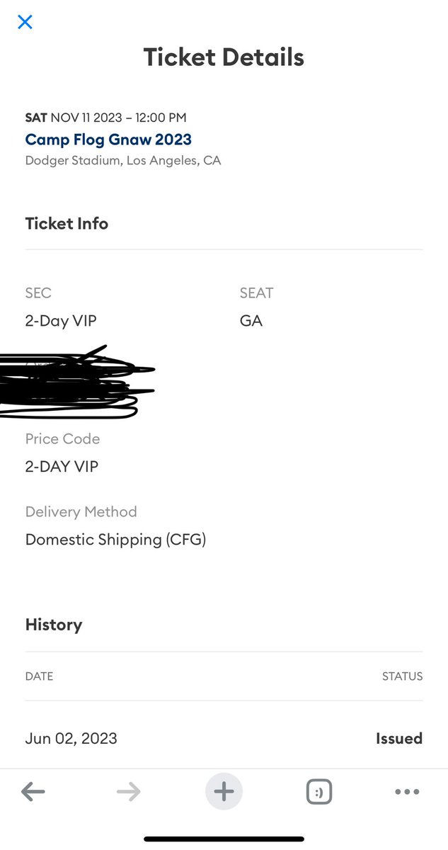 awkwaaaard's tweet photo. Selling my Camp Flog Gnaw VIP ticket 😭 let me know! https://t.co/1F9AP4R7oL