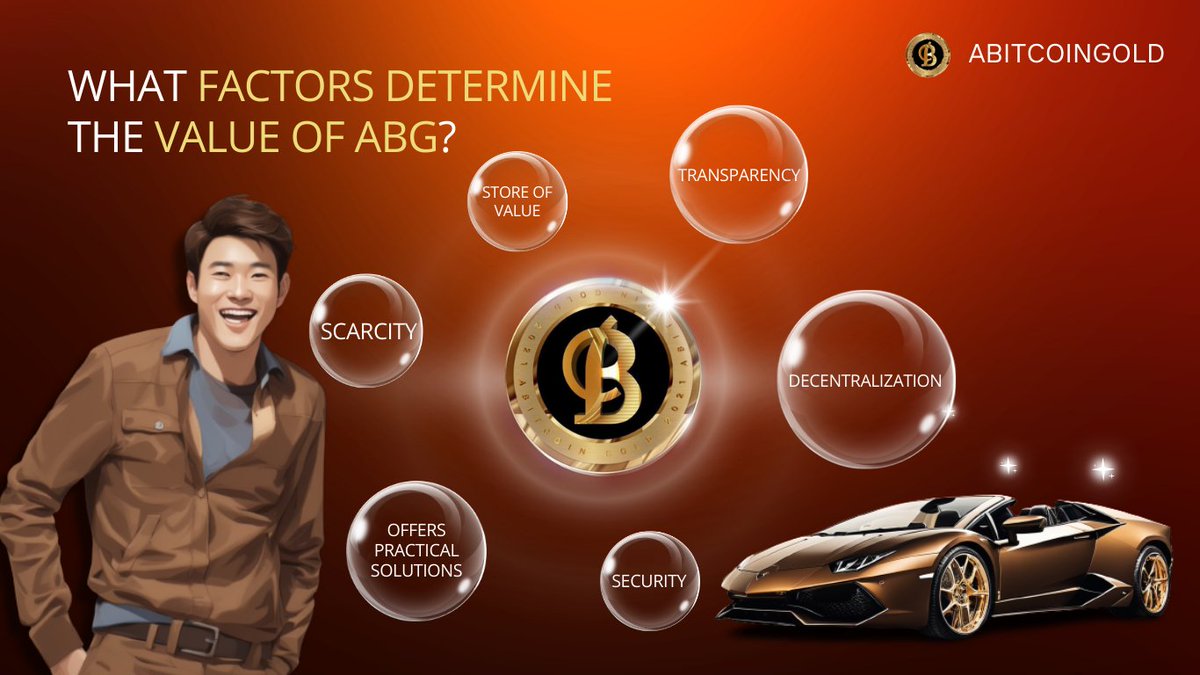 What factors determine the value of $ABG? 🤔😱
#decentralization #scarcity #storeofvalue #transparency #security #offerspracticalsolutions

#ABG has only 9M total supply 🔥
#abitcoingold #dyor