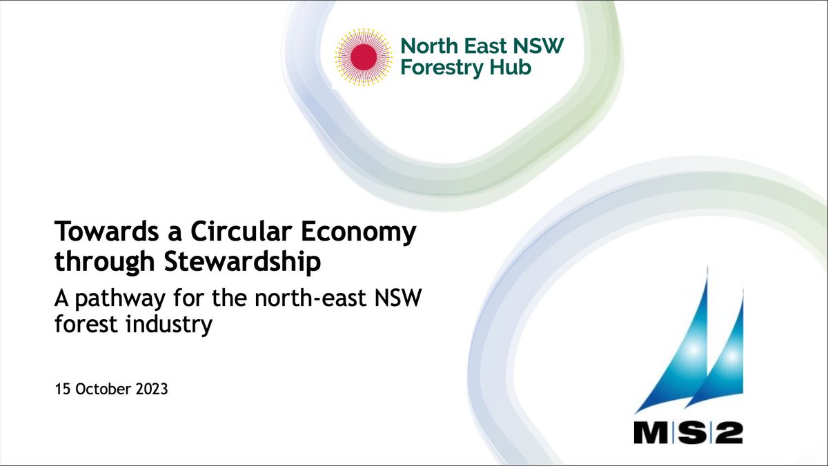 My presentation on #circulareconomy through #stewardship of #forestry residues at #ANZIF 2023. Details and presentation at ms2.com.au/towards-a-circ…