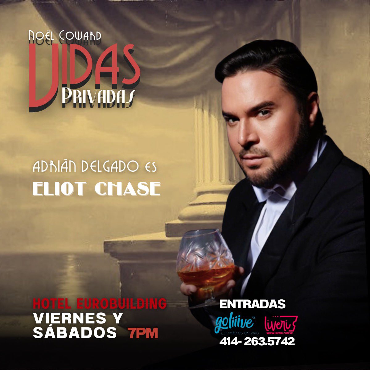 ¡Que tu fin de semana sea de teatro! Ven al <a href="/eurobuilding/">Eurobuilding Caracas</a> a disfrutar de Vidas Privadas de @sirnoelcoward, con @adriandelgadotv <a href="/alebraun/">ALEXANDRA BRAUN</a> <a href="/germananzola/">Germán Anzola</a> y <a href="/SilvaContinanza/">Silvana Continanza</a> 
Entradas en <a href="/Liveri_ve/">Liveri Venezuela</a> y sus taquillas en @cinexve y en <a href="/goliiivemx/">goliiive</a> 
Estacionamiento tarifa plana 🚘