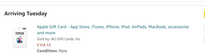 garreness's tweet photo. @Frugalszn 

$200 apple gc for $104 is crazy 

W Group https://t.co/PZYIj6eRHk