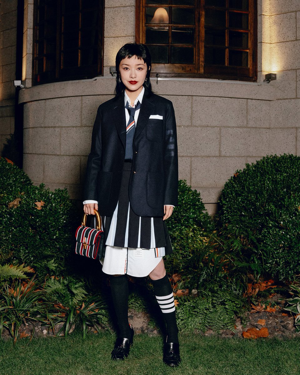 … amber kuo …
thom browne marks its twentieth anniversary in shanghai.

thom browne welcomes amber kuo for an anniversary celebration at ehb, the newly inaugurated norwegian dining experience by esben holmboe bang, three michelin-starred chef of maaemo.

#thombrowne