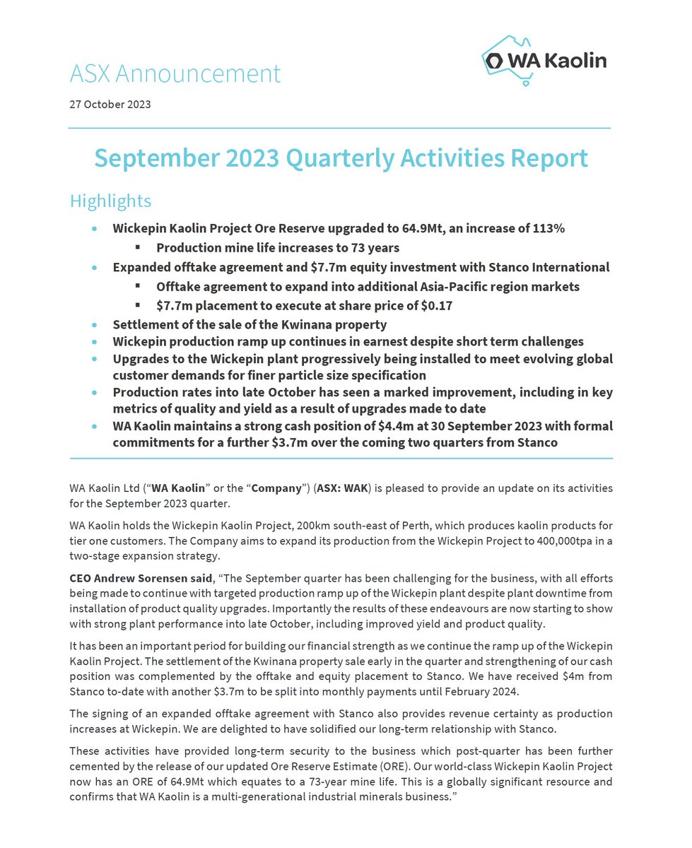 WA Kaolin tweet media