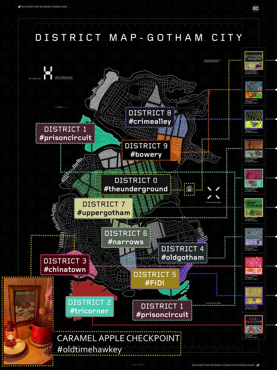 FROM: BATCOMPUTER 
ATTN: ALL #GCDK PATROLS 

Update 10/26/23 @2100: Civilians now need to go through <a href="/Old_Time_Hawkey/">Fritz and Donnybrook</a> #CaramelAppleCheckpoint to access District 3 #Chinatown from all districts.  
 
Stand for Justice. Protect Gotham City.  
<a href="/batcowls/">DC Bat Cowls</a>