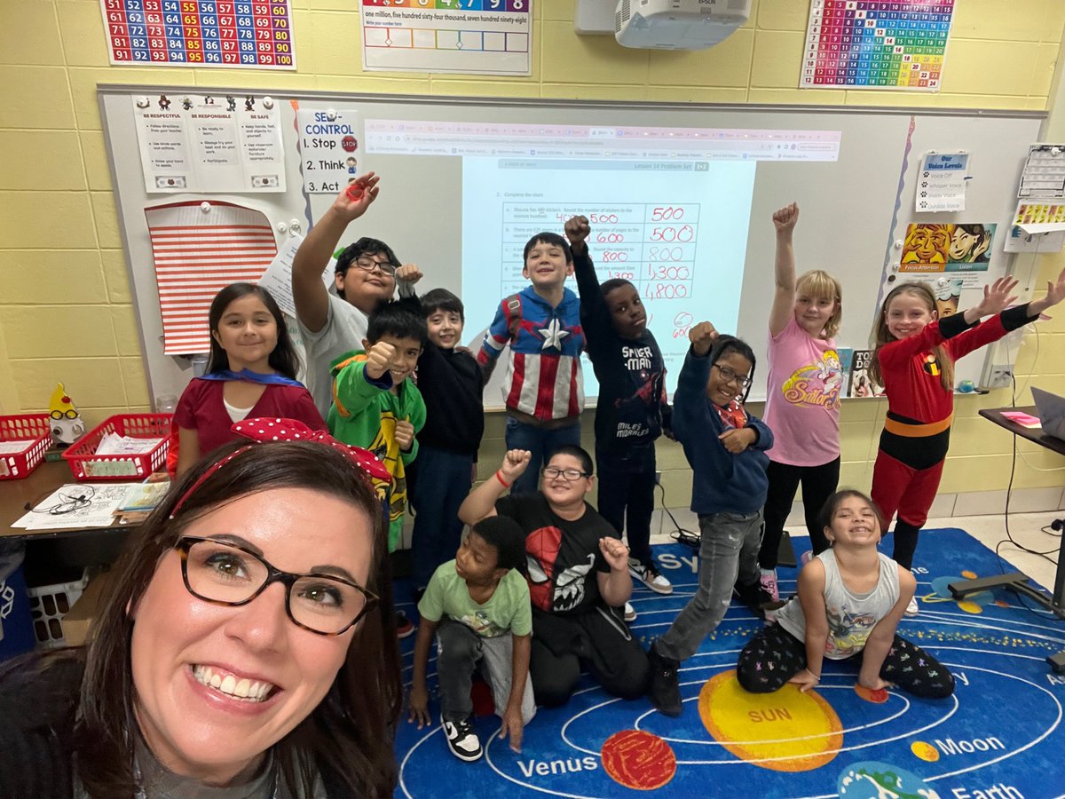 MrsCPaluch's tweet photo. “With great power, comes great responsibility.” Today students showed that their super power is saying no to drugs and bullying! #d123 #RedRibbonWeek2023 @D123Hannum https://t.co/Q39FZLm8h8