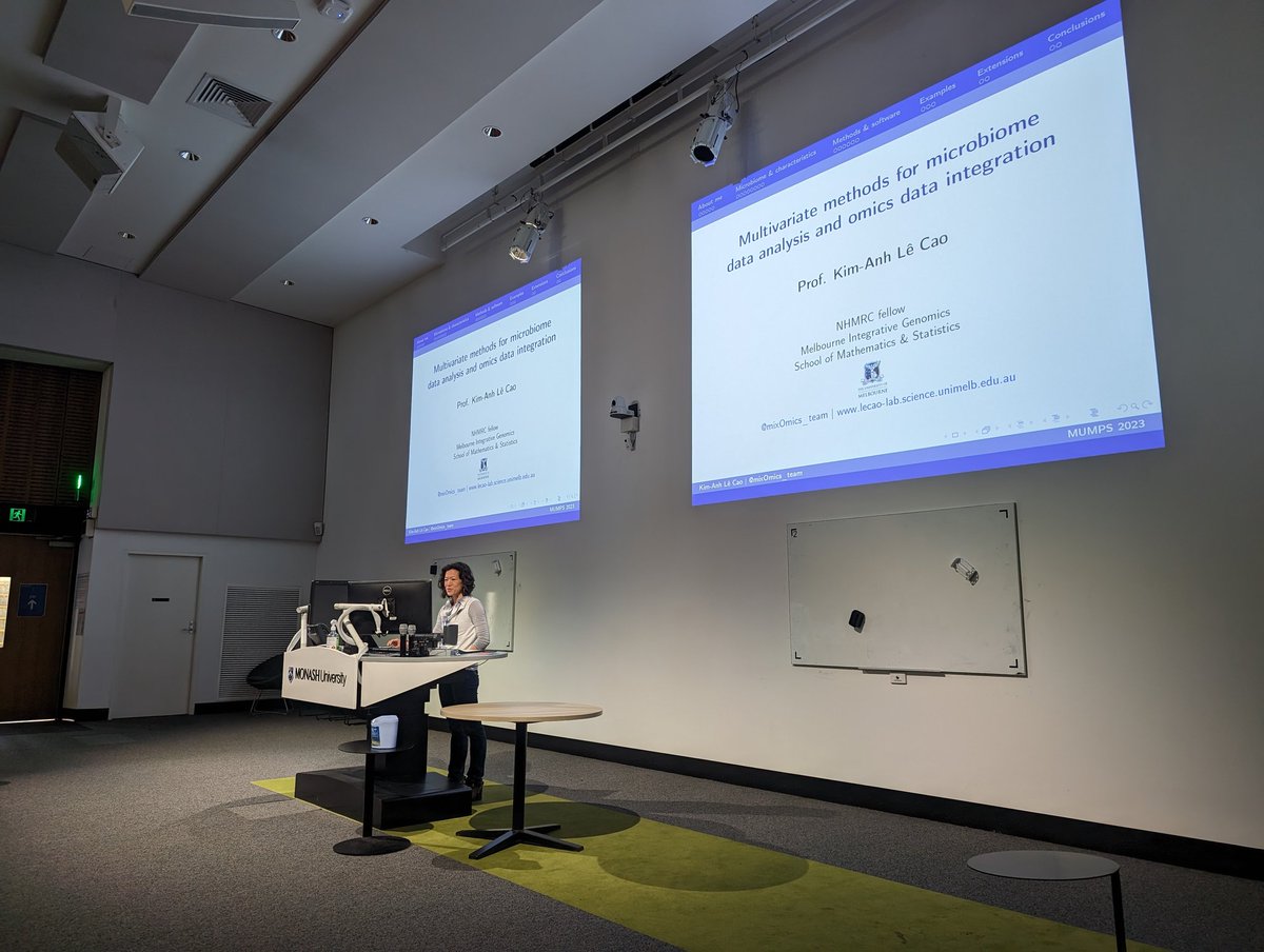 An excellent masterclass in microbial stats and multivariate data analysis from <a href="/mixOmics_team/">Kim-Anh Lê Cao 🦋@mixomics.org</a>, thank you for sharing your time and expertise with us as our second keynote speaker of the day!