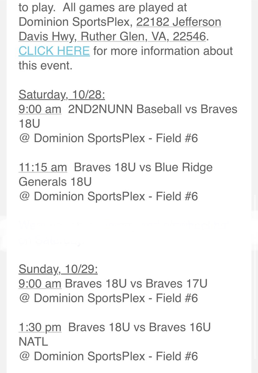 Here’s my schedule for this weekend. Looking forward to my final fall tournament‼️