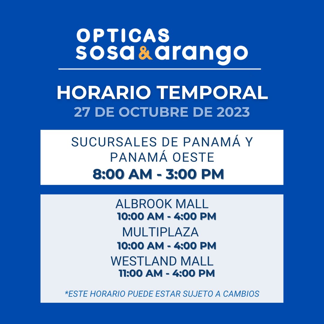 El día de mañana contaremos con un horario especial en nuestras sucursales. Agradecemos su comprensión.