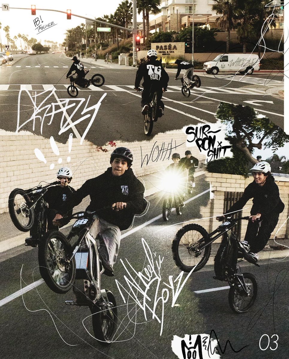 wheezleboy's tweet photo. Surron wheelie kings 👑 
Art direction by me https://t.co/MXUxXixago