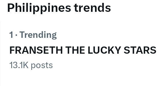 FranSethMendoza's tweet image. Thirteen Thousand Tweets 

FRANSETH THE LUCKY STAR