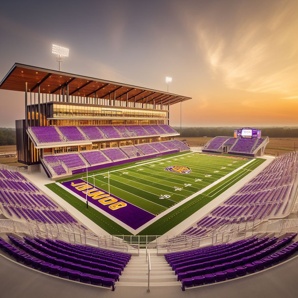 We asked AI what each <a href="/GACAthletics/">#TheGAC</a> football stadium would look like with modern amenities.

This is what we got!

Cliff Harris Stadium - <a href="/OuachitaFB/">Ouachita Football</a>