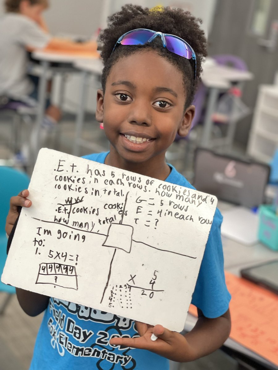 After our field trip today, we created our own multiplication word problems and solved them using our FIPS chart. So proud of my cubs!!  <a href="/FoxKISD/">Fox Elementary</a> <a href="/kitacombs/">Lakita Combs</a> <a href="/KleinISDChelsea/">Chelsea Ceballos</a>