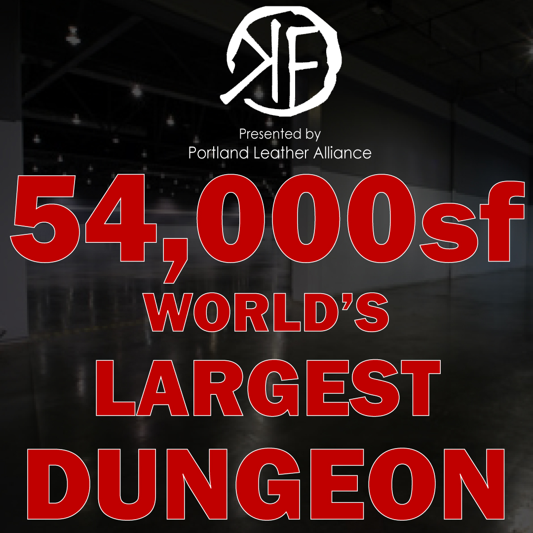 #KinkFest2024 will debut a NEW 54,000sf #dungeon in Hall E. It will be 50% larger than our previous dungeon and, we believe, the largest indoor dungeon on earth.

Registration will open in November. RSVP on Fetlife. Tell your friends. It will be awesome.

#bdsmevents #kinkevents