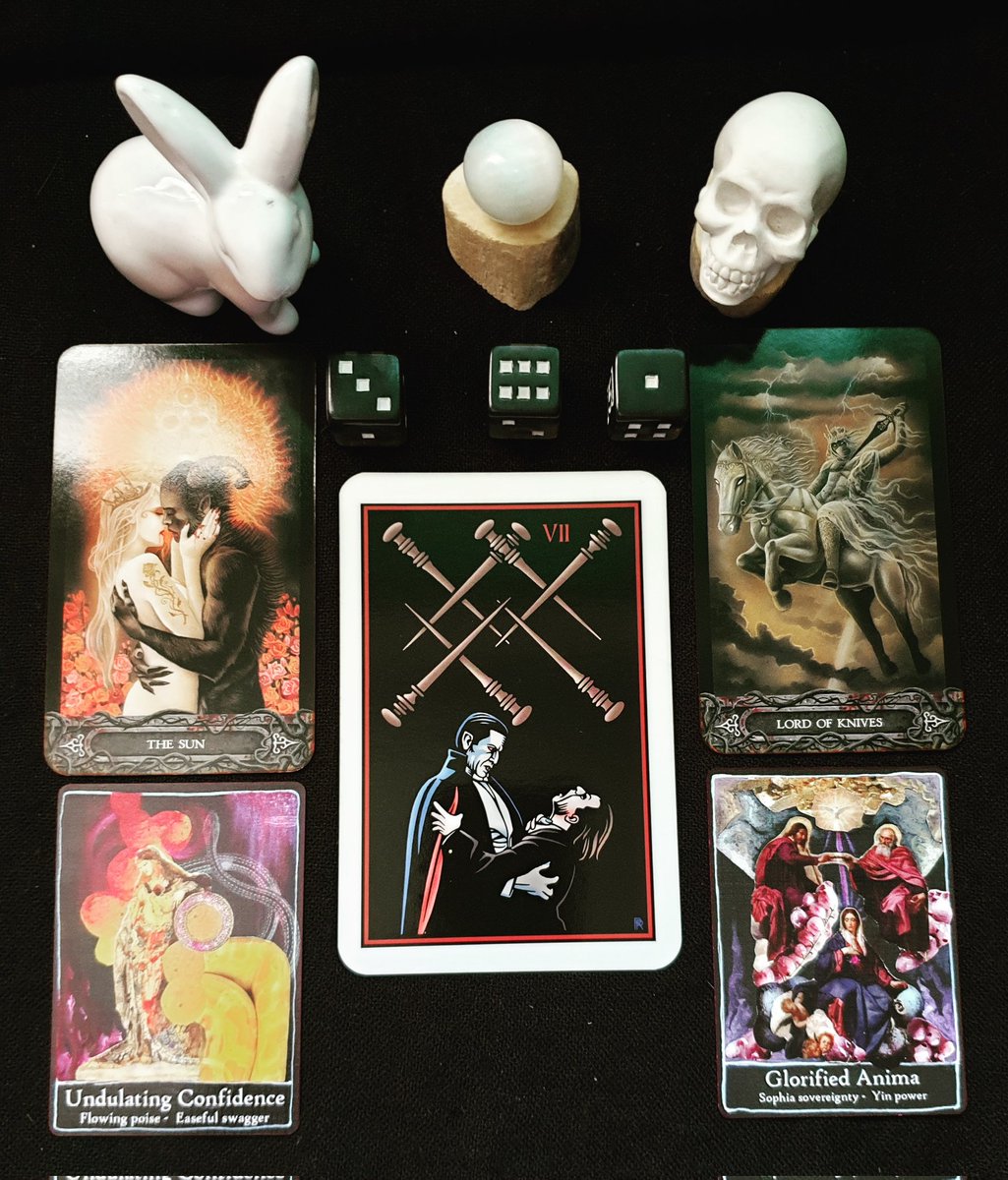 WOracles's tweet photo. #tarotdiarydaily
🔮The Vampire tarot by Robert M Place
🔮the tarot of Vampyres by Ian Daniels
🔮Craft decadence oracle
Contact me whiterabbitoracles1313@gmail.com For your paid private
I will never solicit readings in your DMs
#followthewhiterabbit
#tarotreaderofX https://t.co/WtrAp2Ogp0