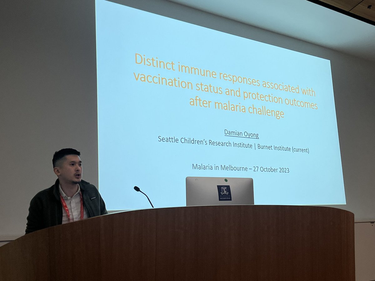 Damian Oyong discusses distinct immune responses associated with vaccination status and protection outcomes after malaria challenge.

#MIM2023
#malariamelb23