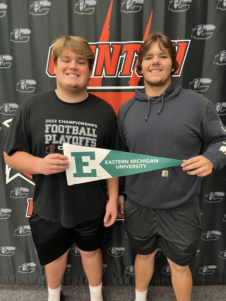 ClinHScounselor's tweet image. Congrats John &amp;amp; Nate! #Accepted @EasternMichU #TRUEMU #EMUEagles #CHSCollegebound #CHS24