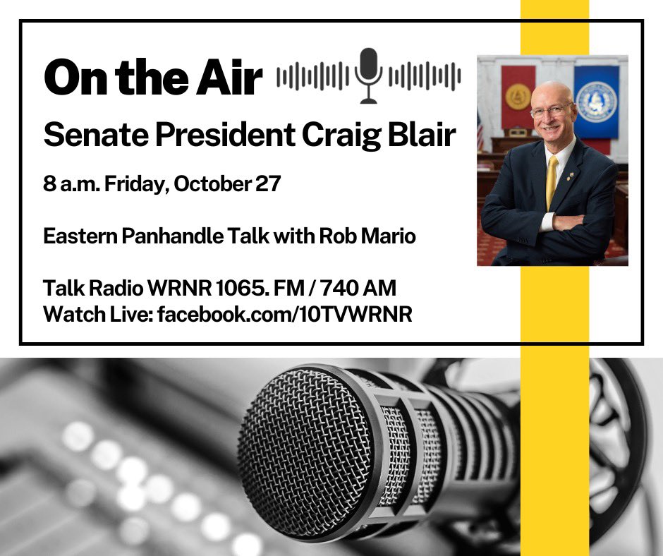 Senate President Craig Blair tweet media