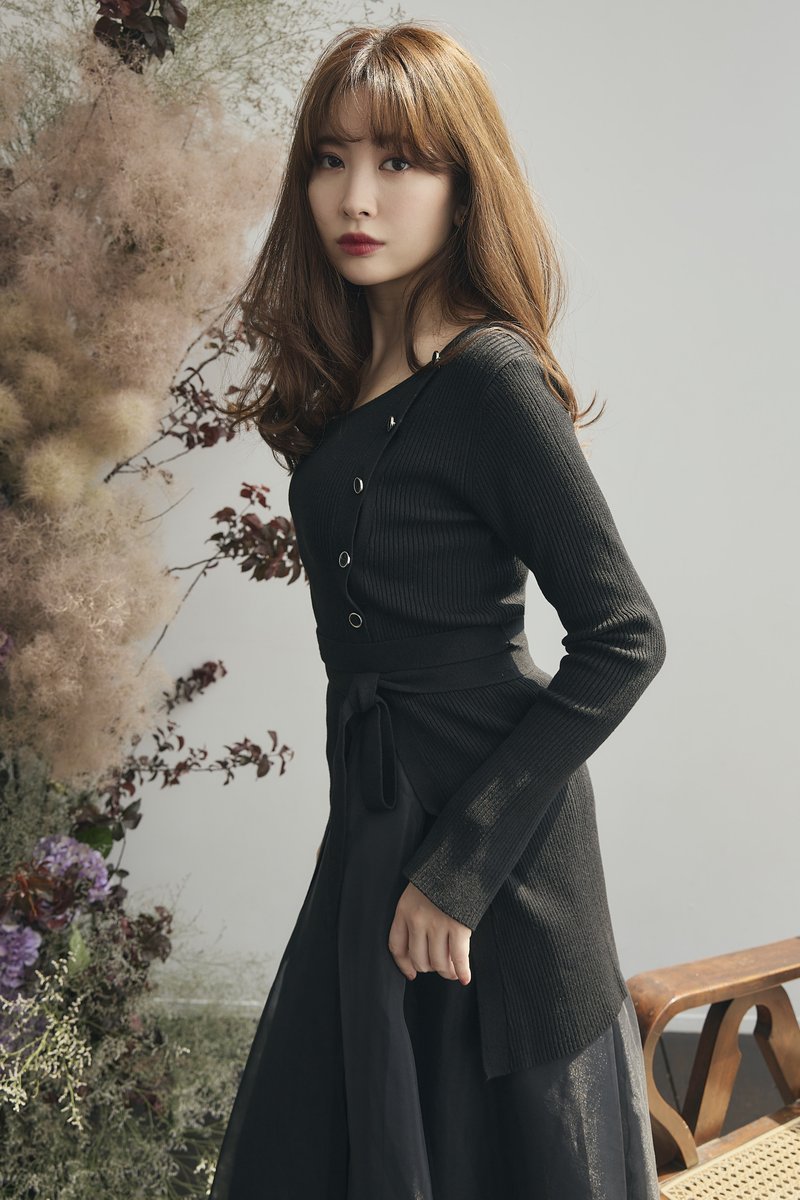 Rib Knit Tule Skirt Set// 一枚でバレリーナのような着こなしを