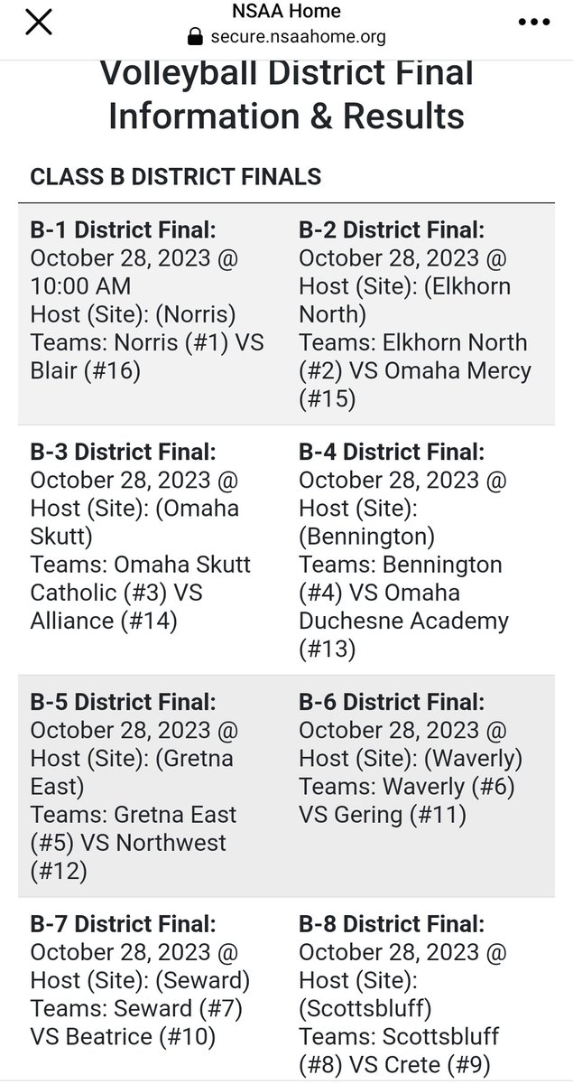 Come support your Lady O volleyball as we head to Seward on Saturday for a district final at 11 AM!  Winner advances to state.  🏐