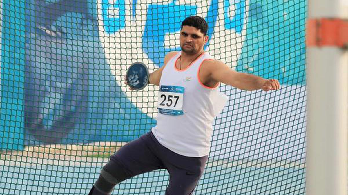 KhelNow's tweet photo. Devender Kumar opened today's account with a 🥇medal in men's F64 discus throw at #AsianParaGames2023 

Pardeep and Sourav clinched silver and bronze medals respectively.

#AsianParaGames https://t.co/cQIwLqf6l9