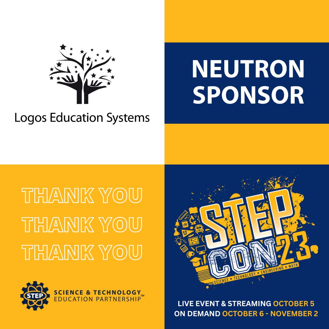 step_stem_ie's tweet photo. Thank you, Logos Education Systems for your support of STEPCON23. STEPCON23 Virtual On Demand Experience is open now until November 2. Register now at https://t.co/77MwbDP7VI
#stepcon23 #stem #education https://t.co/EJqLfkn834