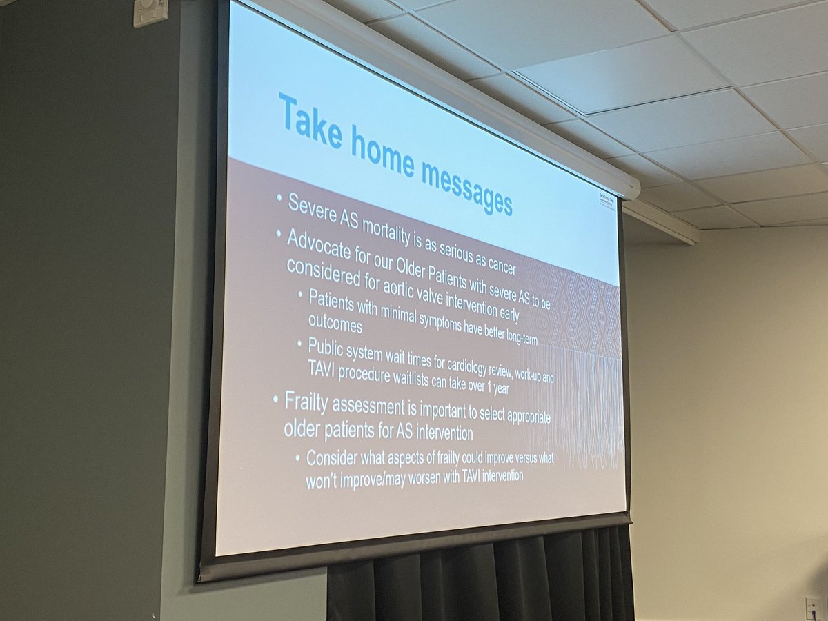 Dr Adele Pope’s excellent talk on TAVI
- Importance of collaborative working
- Need to advocate for early intervention in patients to get the best outcomes
- Not all older patients get typical “syncope/ angina/ sob”….fatigue may well improve substantially post TAVI #anzsgm