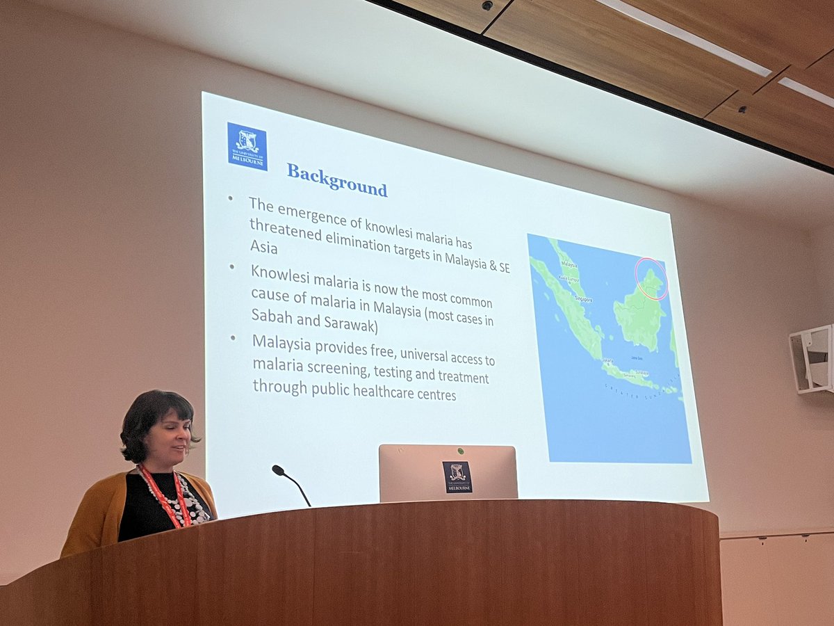 The economic burden of zoonotic Plasmodium knowlesi malaria compared to human-only species on households in Sabah, Malaysia is now presented by Angela Devine on behalf of Patrick Abraham.

#MIM2023
#malariamelb23