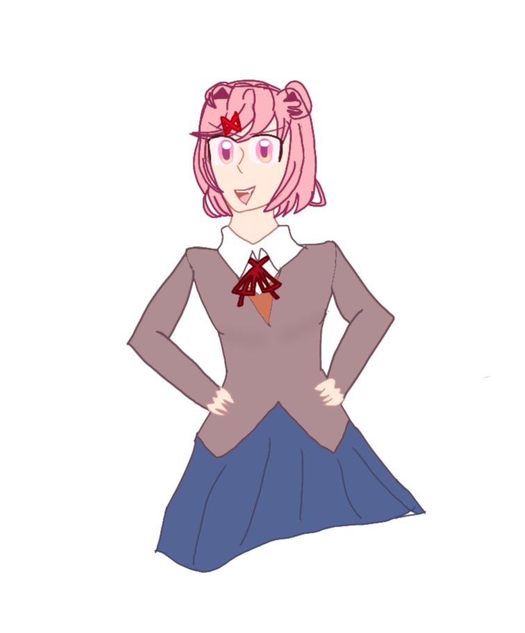 MON0li's tweet photo. Here is the rest gamergirl17 / @Starpower15 

Sorry no hands for Sayori...or eyebrows. https://t.co/rWHINaagRc