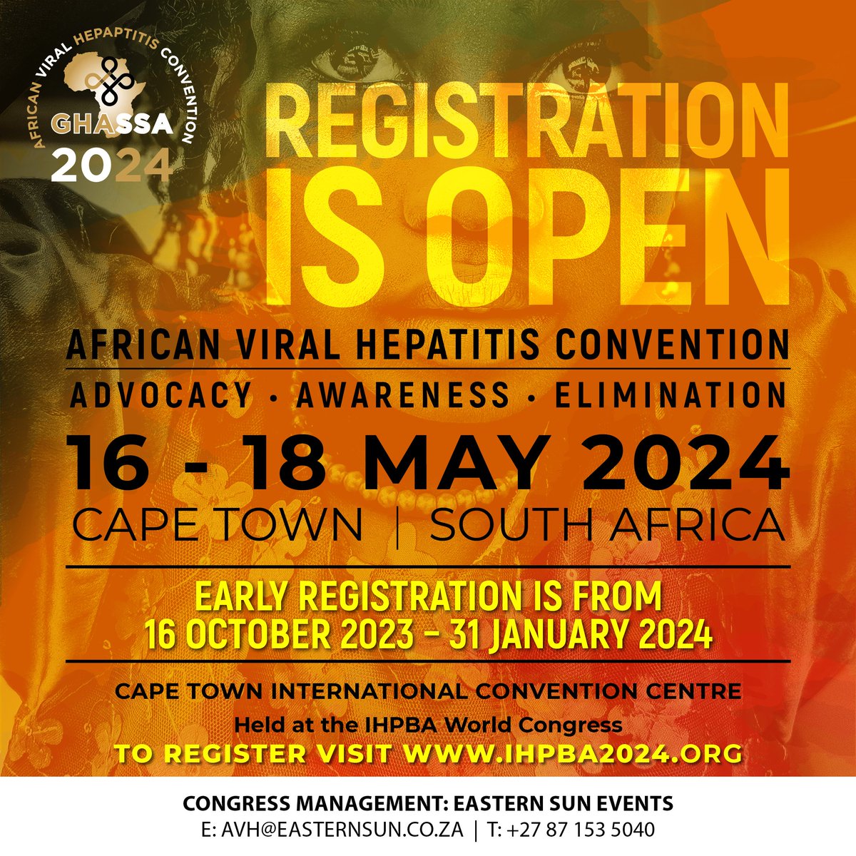 Save the date 📅 and plan to submit your abstract for the upcoming African Viral Hepatitis Convention happening next year in South Africa 🇿🇦 @Hep_Alliance @cdchep @hepactivist @HepBFoundation @SAHIVSoc @spearman_wendy @AbbottNews @GileadSciences @CepheidNews