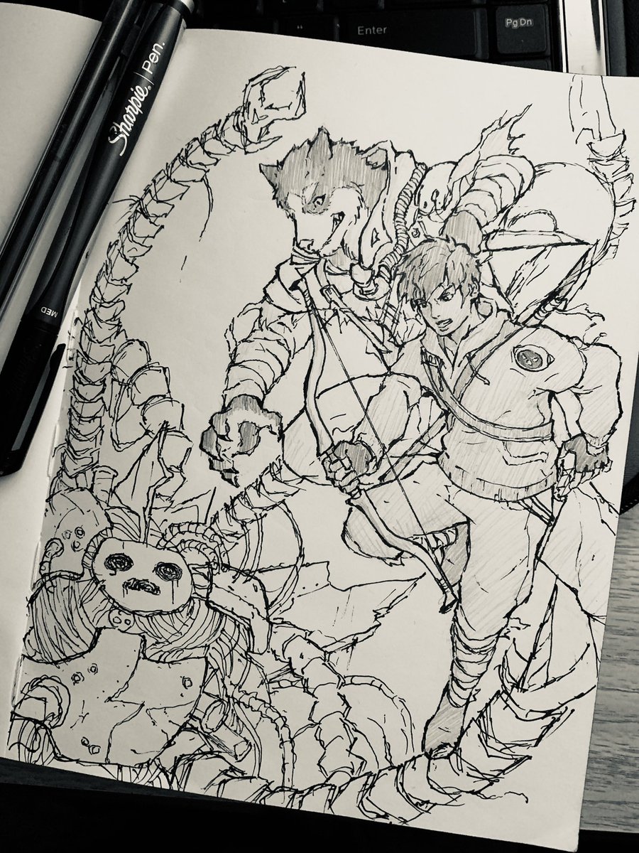 Machucoco's tweet image. Black runners doodle #SoulCreekVN