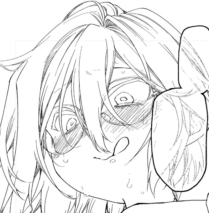 こういう表情描くの好き 