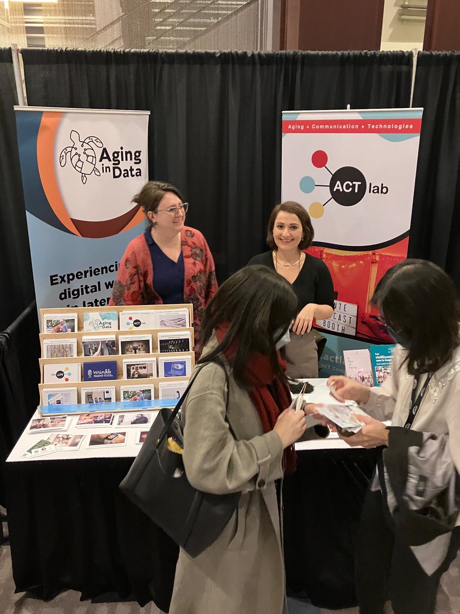 Scenes from day 1 of #CAG_2023: strolls with colleagues <a href="/GriffinMeridith/">Meridith Griffin</a> &amp; <a href="/GallisV/">Vera Gallistl</a> about town and browsing the booths during the opening reception, featuring <a href="/GilbreaCentre/">Gilbrea Centre</a> &amp; <a href="/ACT_Concordia/">ACT Project</a>! #gerotwitter