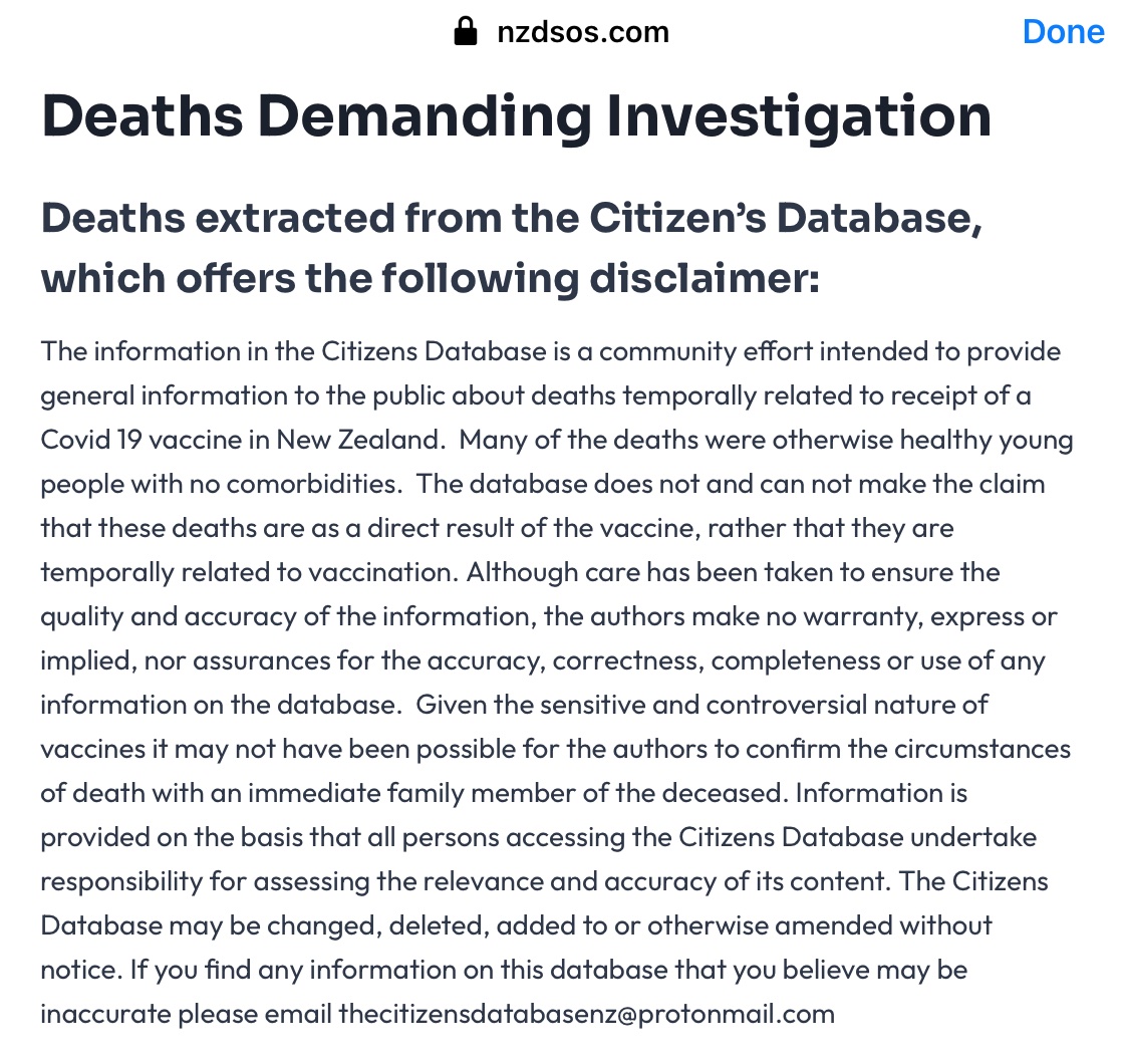DCANZ2's tweet photo. They often misuse open reporting VAERS &amp; CARM with are open to abuse and even the conspiracy influencers own sites have disclaimers that they’re not accurate. A “citizens database” that Gunn, NZDSOS, Wharton etc use has no official experts to monitor and investigate the entires. https://t.co/r2VKJIDQkG