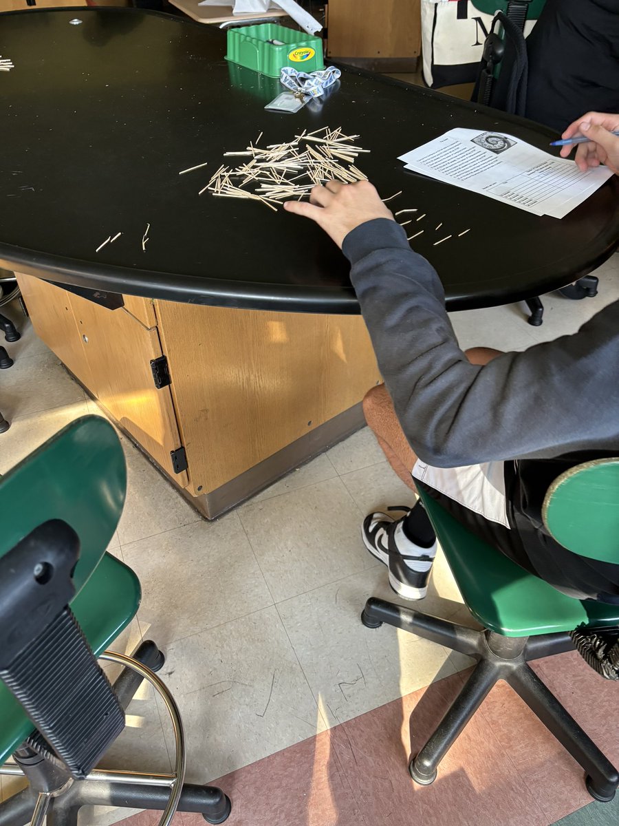 Mr_Fauci's tweet photo. Using toothpicks to simulate enzyme activity! https://t.co/8xdIZvmRYi