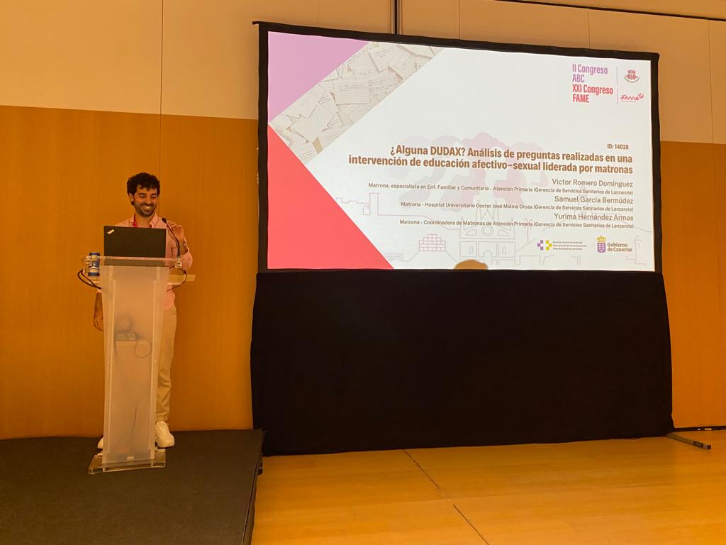 matronaconv's tweet photo. Ayer pude compartir con otras compañeras #matronas algunos de los proyectos de #EducaciónSexual que estamos llevando a cabo en #Lanzarote
#FAME #SOYMATRONA #IICongresoABC2023 #XXICongresoFAME2023 @ComaresB @fame_matronas https://t.co/XaFxSzGKej