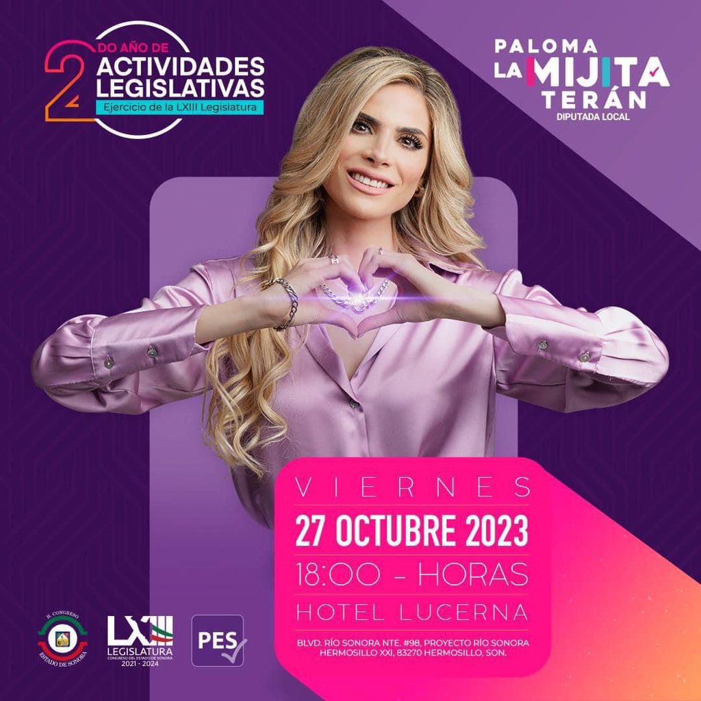 eltobyhernandez's tweet photo. Mañana, mañana, la diputada @palomateranv ofrecerá su Segundo Informe . Ya están listos los del  @pessonora1. El evento se llevará a cabo en @HotelesLucerna!!! Fugaaaa 🔥🔥🔥@CongresoSon https://t.co/aURyEgT3dZ