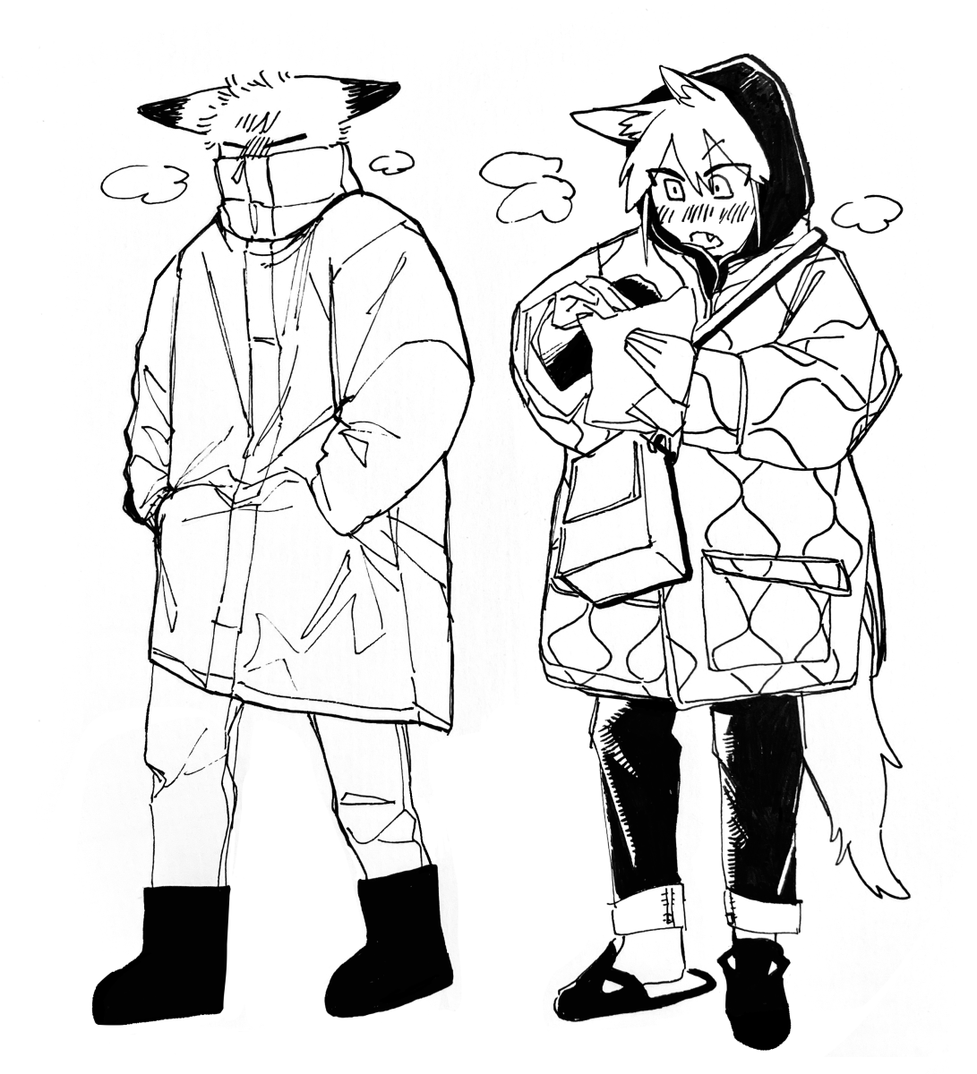 冬服の模写 