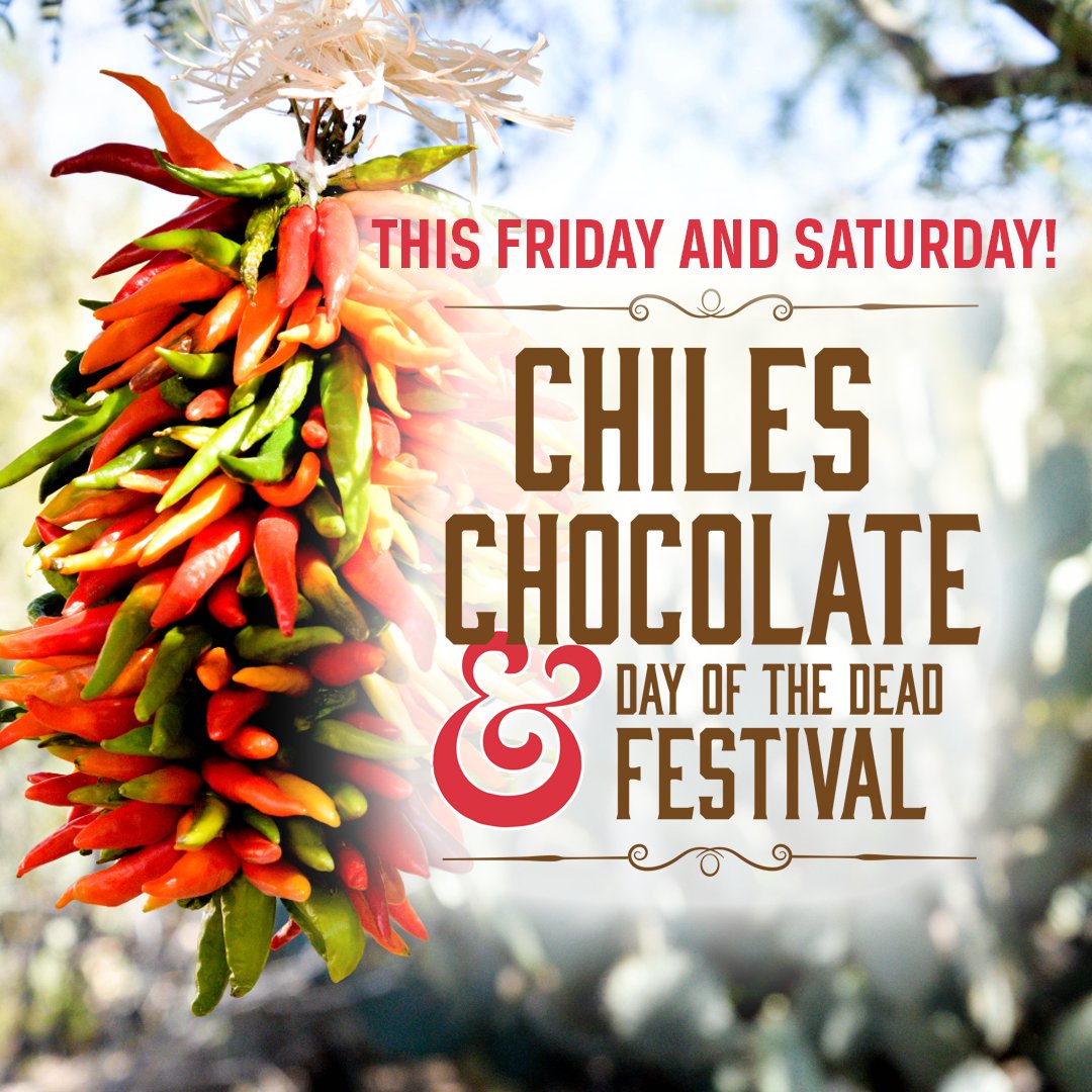It's finally here! 🌶️🍫💀

Experience the energy of the Fall season with dozens of food vendors, local craftspeople, and entertainers who fill the gardens with delicious bites, handmade delights, and melodies.

Friday, Oct. 27 and Saturday, Oct. 28

 🎟️ tohonochul.org/chiles/