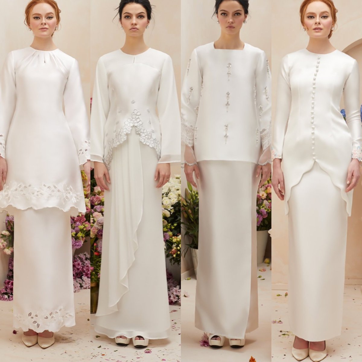 effacurio's tweet photo. Dear bride to be, look at these white baju kurung for your big day 🫶🏻 https://t.co/NWtjNOdMJ6