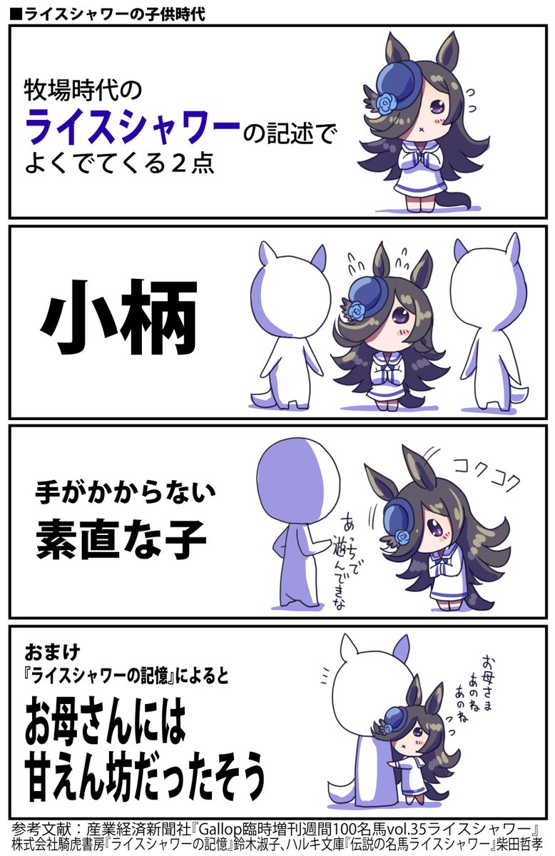 牧場時代のライスシャワーのお話(再掲) #ウマ娘
