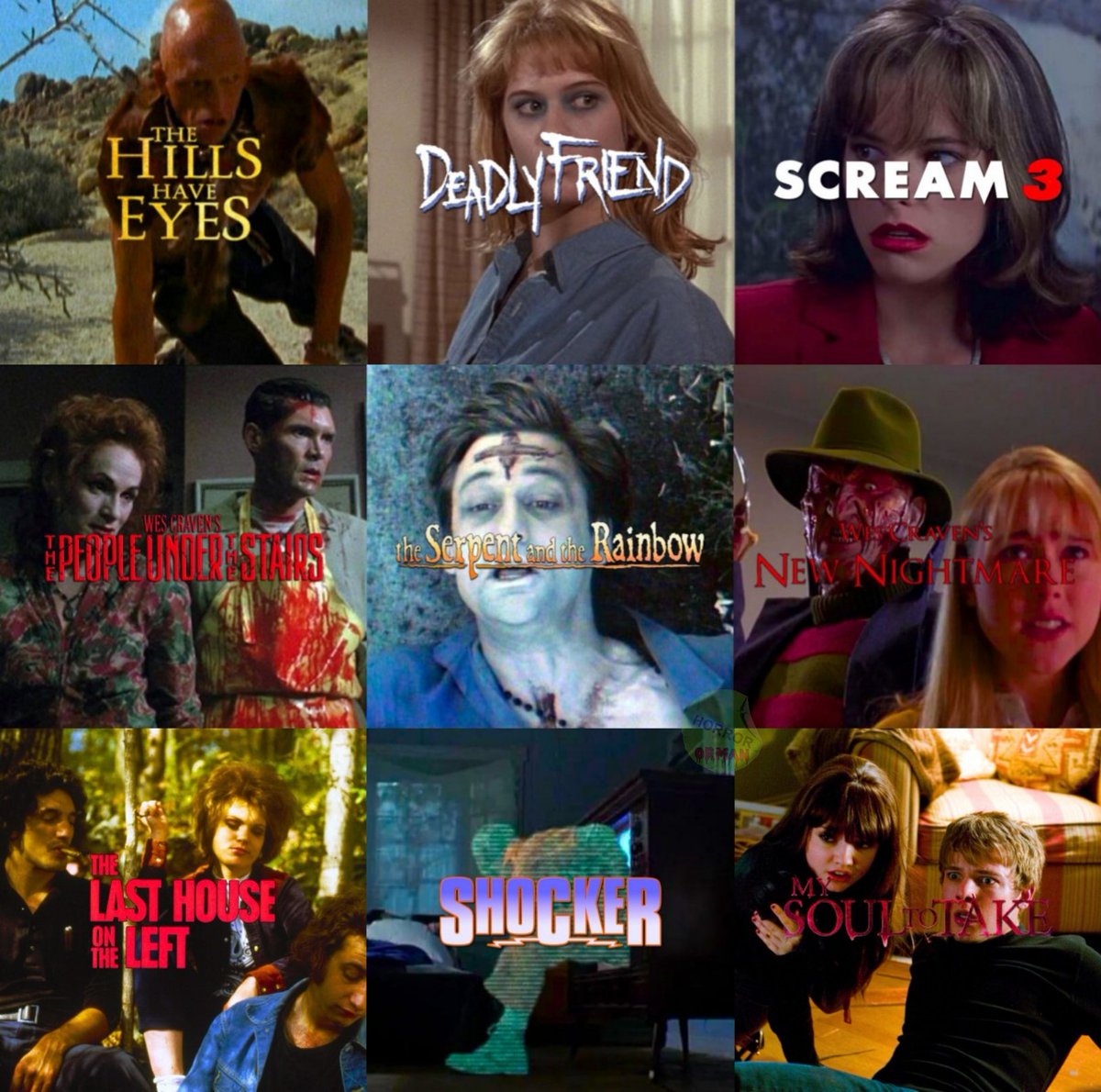 Which one of these Wes Craven #horror films do you prefer?