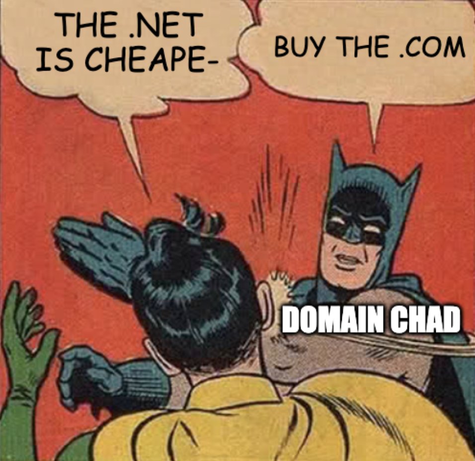 printbread's tweet photo. domain chad at it again ๐คฆโโ๏ธ #domain #domains #domaining #domainer #domainmemes https://t.co/Ry5Y9oUBqn