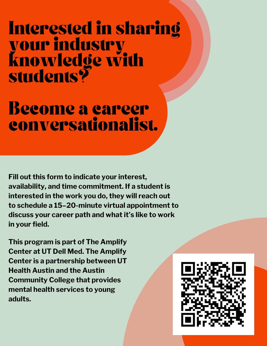 Social networks can help our careers but can also be a source of inequality. Want to help break down this barrier? 

Sign up below to share your experience with Austin community college students through a short 15-20 minute conversation. 

utexas.qualtrics.com/jfe/form/SV_dn…