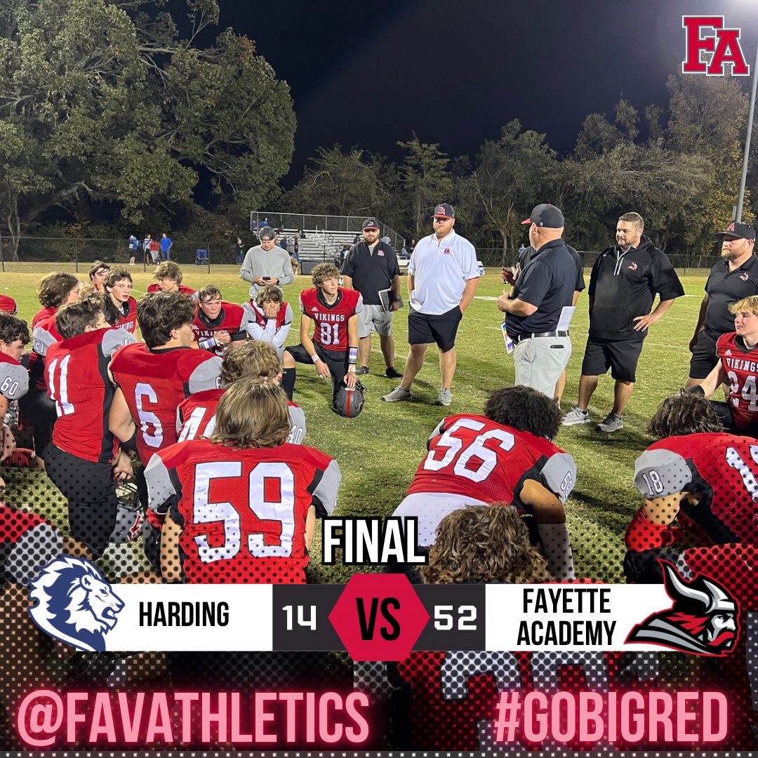 That’s a wrap from Fayette Academy! We’ll see you in the playoffs!

#FAVikings #GoBigRed