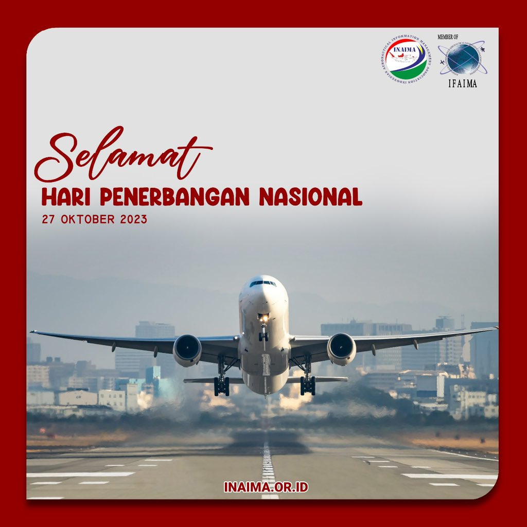 INAIMA_'s tweet photo. Selamat Hari Penerbangan Nasional! 🇮🇩

27 Oktober diperingati sebagai hari penerbangan nasional. Penetapan Hari Penerbangan Nasional berlandaskan penerbangan bersejarah pertama pesawat dengan bendera merah putih di Indonesia setelah kemerdekaan pada tanggal 27 Oktober 1945. https://t.co/JyBgg8aHUZ