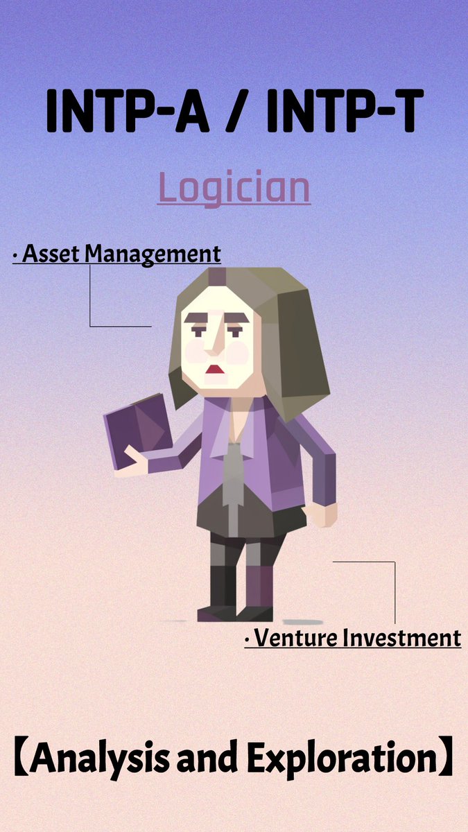 CompareMarket2's tweet photo. ๐ซฃLetโs apply the #MBTI in #finance and see what #jobs are for #Analysts.
โจ#INTJs are those who really think things through.
They use their logical reasoning when analyzing details, see the big picture when strategizing, and make wise decisions in the complex financial market. They are a great fit for #assetmanagement and #VentureCapital.
โจ#INTPs are those who are really #reasonable and seek the truth.
They are inclined to ponder on the deeper questions, seek the source of knowledge and the #laws and rules that govern things, and excel at analyzing and coming up with original insights, which makes them keenly observant of changes and trends in the financial market. They make great financial analysts and #dataanalysts.
#Accumulus #INTJ #INTP #personality #Insights #crypto