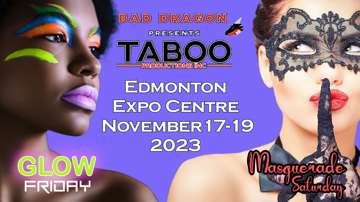 Join us at the Edmonton EXPO Centre from November 17-19 for the Taboo Show to enjoy a safe, educational, and fun environment that embodies all things Taboo. Discover an array of vendors, entertainment, & delicious drinks! 💫 Purchase your tickets at bit.ly/45okNCR! 🎟️